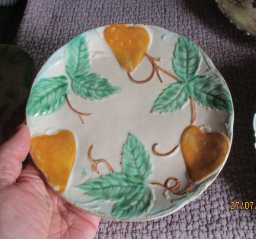 Ancienne assiette barbotine - assiette, de