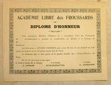 RARE BREVET ACADEMIE DES