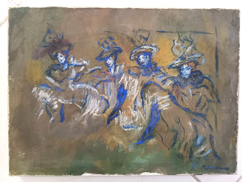Huile sur toile - toile, scene