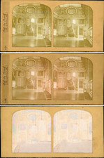 Stéréo, Versailles, salon de l'oeil de boeuf vintage stéréo card tissue, ca
