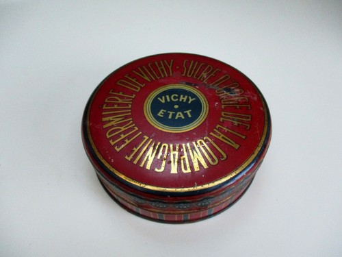 Boîte ancienne métal vichy - ancienne,