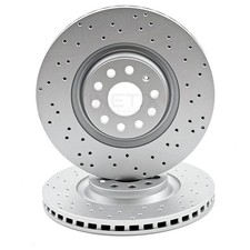 Pour VW Golf Gti Tcr 2018-2020 Mk7 Disques De Frein Avant Perforés Paire 340mm