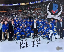 Rick Jeanneret Voice Of The Sabres Signed  8x10 Photograph BECKETT COA  FI19300