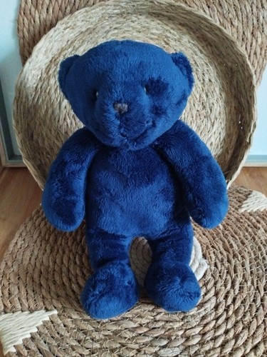 Doudou peluche ours bleu - , les