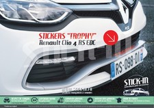 Autocollant Sticker Parechoc Front Bumper Pour Renault Clio 4 RS EDC TROPHY 220