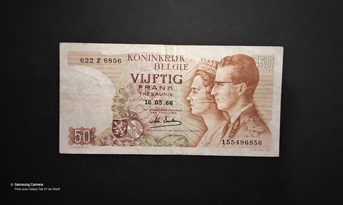 Billet banque 50fr belge - banque,