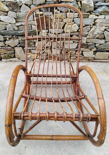 Rocking chair rotin vintage - rocking, en