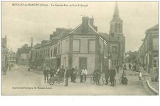61 . n°35839 .moulins la marche.la grande rue et rue robergel