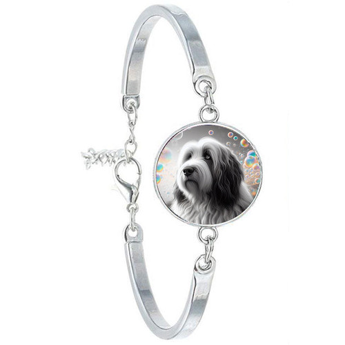 Bracelet cabochon acier - bracelet,