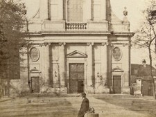 FRANCE Caen Notre-Dame-de-la-Gloriette c1870 Photo Stereo Vintage Albumin PL83L