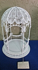 Vintage Dollhouse Miniature WINDSOR COLLECTION Metal Wicker Gazebo 1994