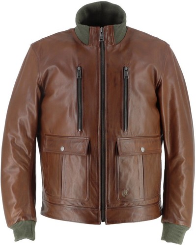 Veste cuir moto - cuir, de