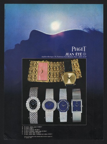 Publicité 1972 montre - publicité,