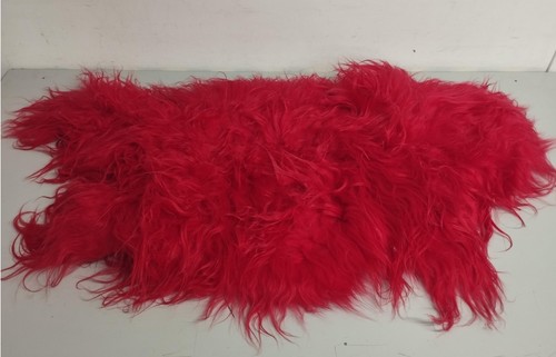 Tapis peau mouton rouge - rouge, 100