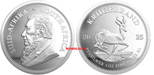 AFRIQUE DU SUD 2025 année. Argent Krugerrand once. Poids 31,10 gr. Loi 999.
