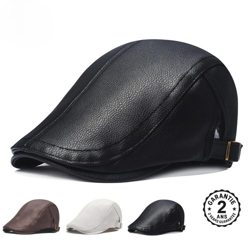 Béret casquette homme - béret, cuir