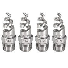 Spirale Buse, 3/8BSPT 316 Acier Inox Brumisateur, 4Pcs (Argent Clair)