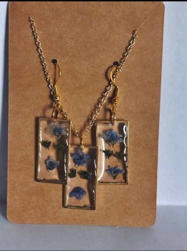 Ensemble bijoux bleu - bijoux,