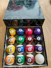 Jeu de Billes ou Boules de Billard Americain Standard 57 mm -CAMOUFFLAGE-TBE