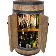 Mini bar à liqueur en bois brun foncé avec éclairage LED, Mini home bar 80cm