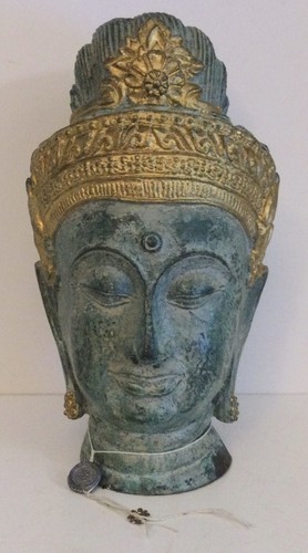 Statue tête bouddha bronze - tÊte,