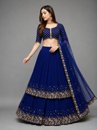 Bleu bollywood designer salwar - bleu,