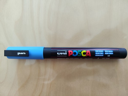 Marqueur posca bleu ciel - posca, pc-3m