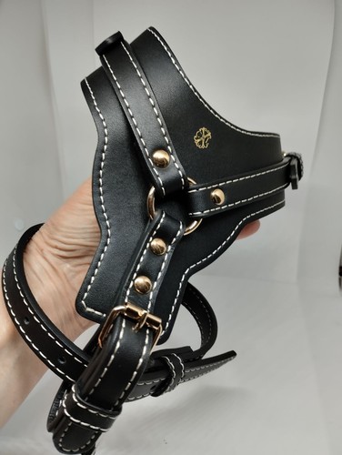 Harnais noir cuir recyclé - harnais, en