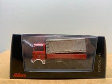 Schuco Mercedes Benz LP 608 FLATBED PLANE FIRE BRIGADE 1/43 EN BOX N8