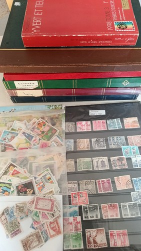Lot albums avec timbres - 6,