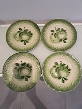 Plates decor fruit slippers KG LUNEVILLE OLD FAIENCE 1900/1920