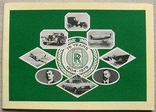 ROLLS ROYCE 75 Years Commemorative Car Publicity Brochure 1904 - 1979