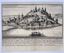 BELGRADE SERBIA 1705 SANSON / MORTIER ANTIQUE VIEW 18TH CENTURY