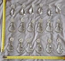 Lot de 18 pampilles en verre &