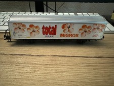 Märklin H0 Wagon avec Parroi Coulissant Migros Le SBB Etat Neuf Zustand Ohne Ovp