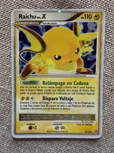 Carte pokémon raichu - carte, niv.x