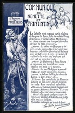 CPA 1er Regiment de Francs. Fileurs, Communiqué de Nenette et Rintintin 