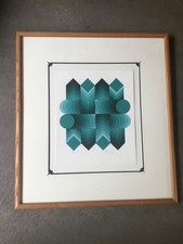victor vasarely helios iii op art signed ltd edn screenprint