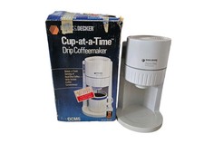 Vintage Black & Decker CUP-at-a-TIME Single Serve Drip Coffee Maker White DCM5