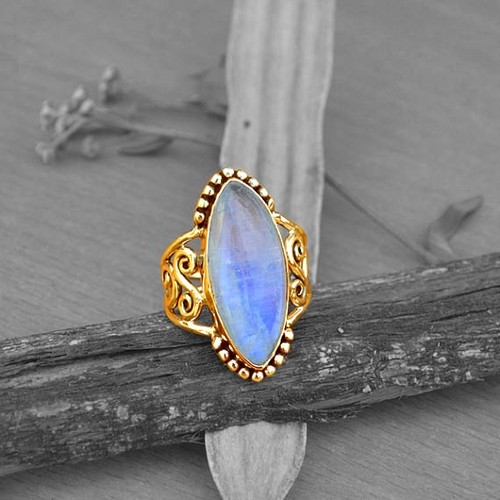 Bague pierre lune - bague, de