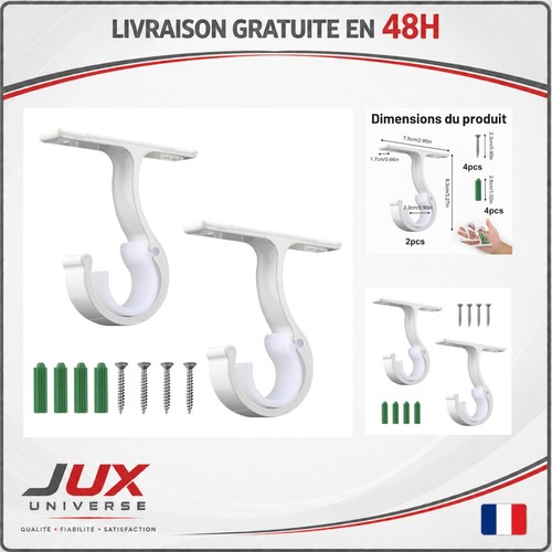 Lot supports de tringle - supports,