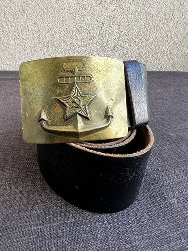 Ceinture cuir marine