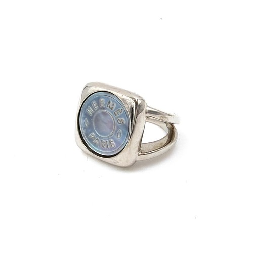 Bague carrée coquille nacre