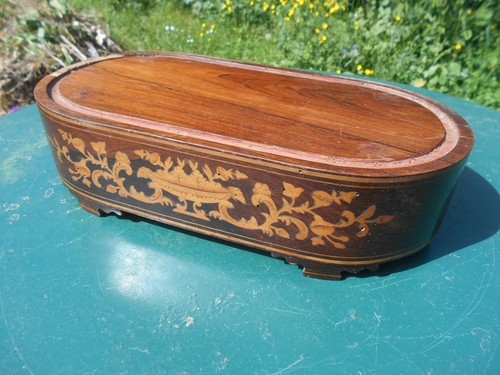 Ancien socle bois - socle, marqueterie