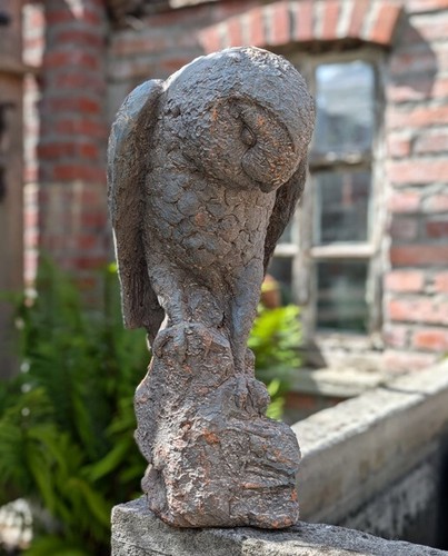 Grande statue jardin hibou - de,