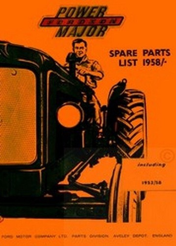 Fordson power major parts - power, list