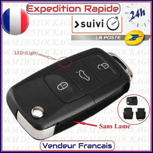 Coque clé volkswagen - volkswagen, bouton