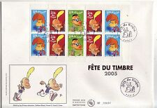 CARNET 3751a + FDC  ENVELOPPE 1er JOUR SOIE  CARNET FETE DU TIMBRE  TITEUF