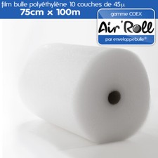 1 Rouleau de film bulle d'air COEX 75cm x 100m