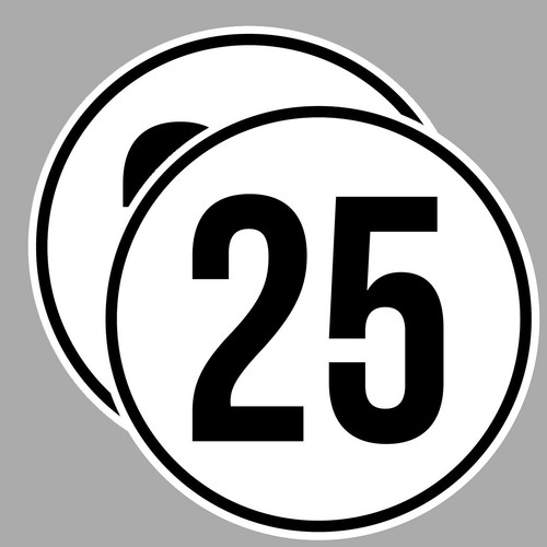 Stickers vitesse limite - 2,